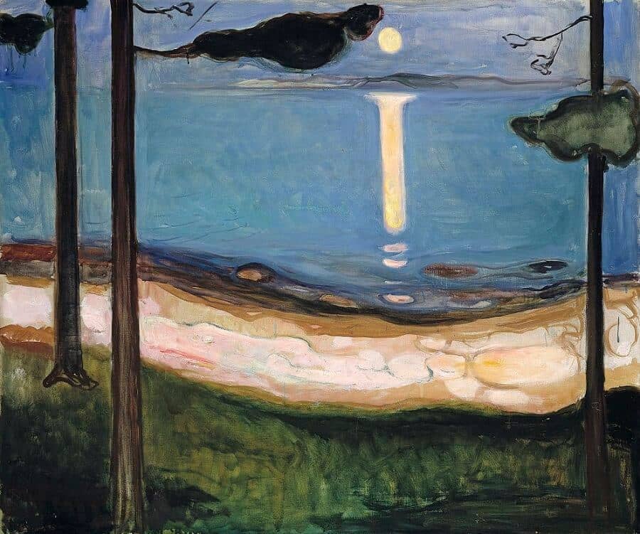 Moonlight, 1895 by Edvard Munch