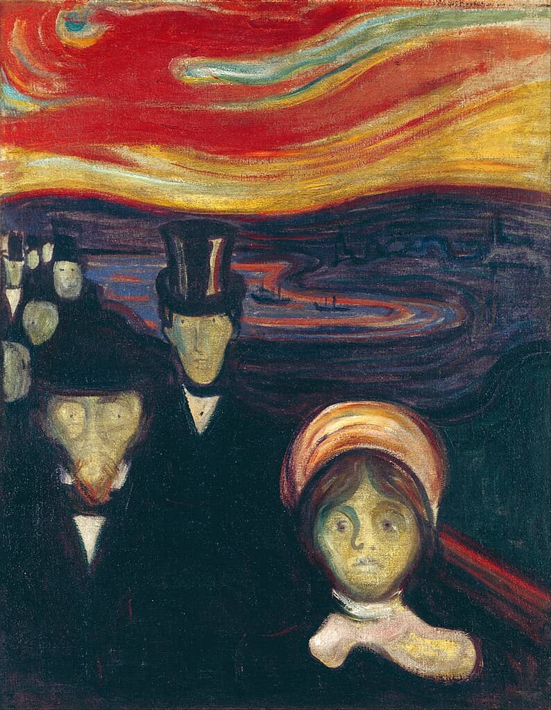 Anxiety, 1894 by Edvard Munch