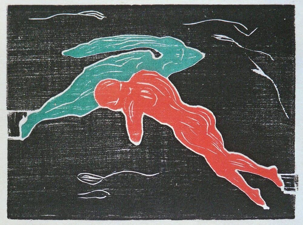 Encounter in Space, 1898 by Edvard Munch