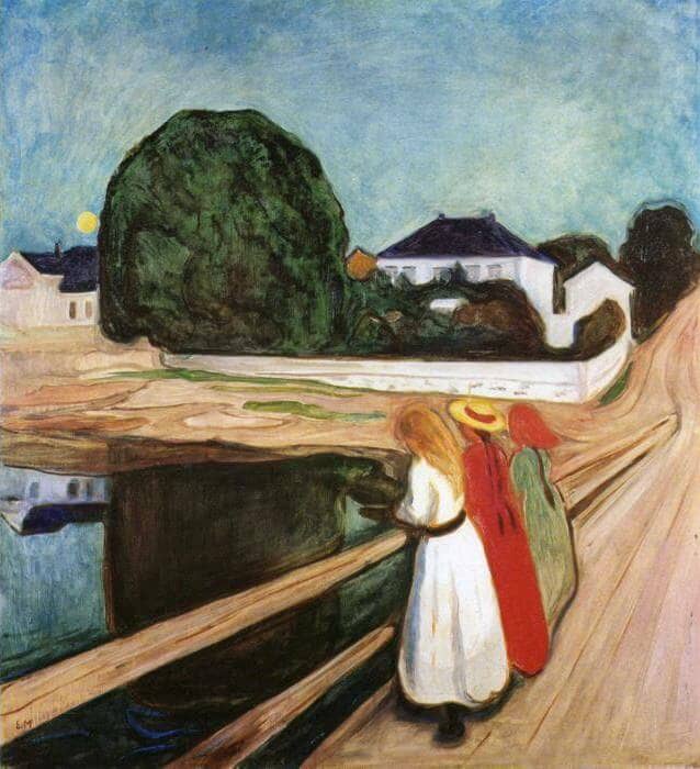 Girls on the Bridge, 1899 by Edvard Munch