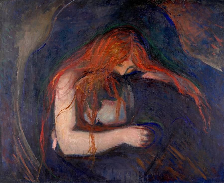 Vampire, 1893 by Edvard Munch