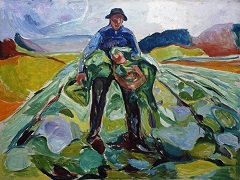 Man in a Cabbage Field by Edvard Munch
