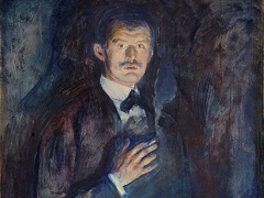 Self Portrait with Cigarette by Edvard Munch